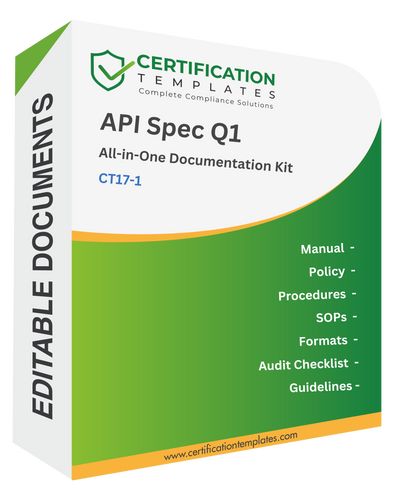 ISO | API | BRC | GDPR Document Toolkit - Certification Templates