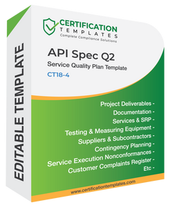 API Spec Q2 Service Quality Plan Template - Quality Management System