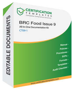 BRC Food Issue 9 Documentation Kit
