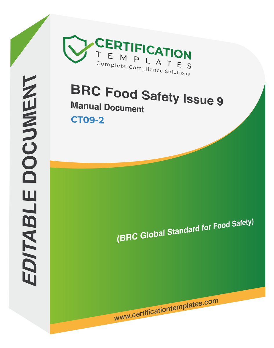 Buy BRC Food Issue 9 Manual Document | Food Safety Manual | FSMS ...