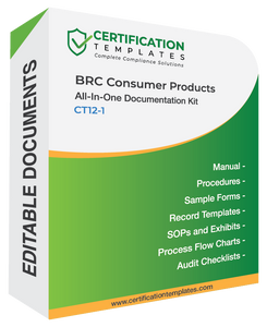 BRC Consumer Products Documentation Kit