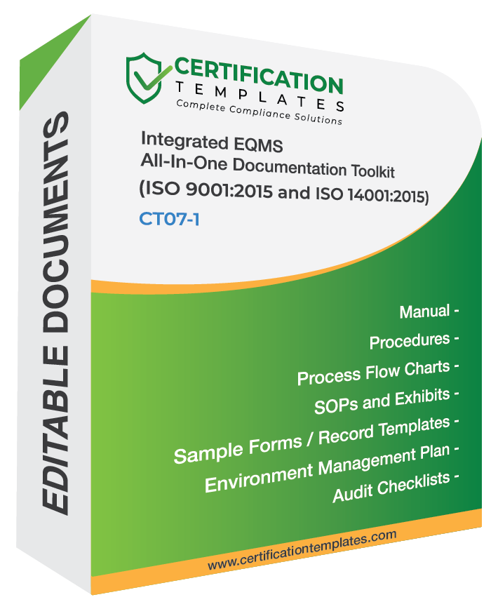 Integrated EQMS Documentation Kit | Manual | Procedures | Forms ...