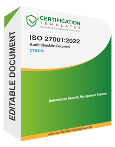 ISO 27001 Internal Audit Checklist