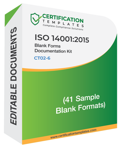 ISO 14001 Blank Forms