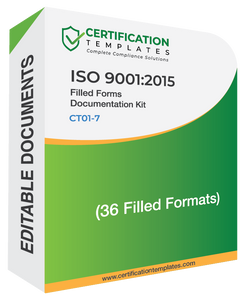 ISO 9001 Filled Forms