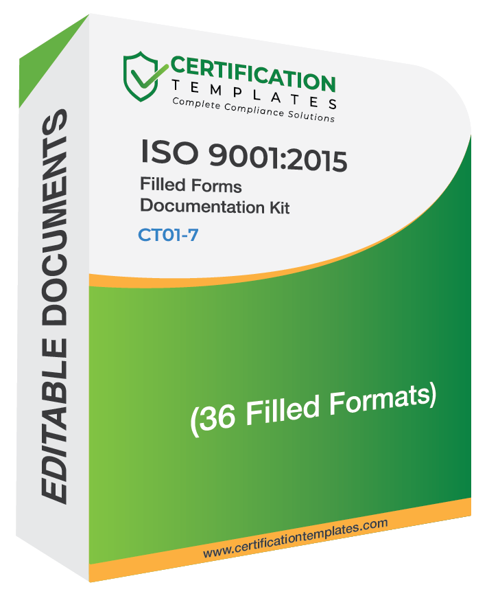 ISO 9001 Filled Forms