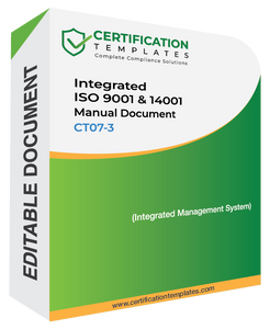 Integrated ISO 9001 and 14001 Manual
